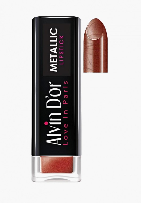 

Помада Alvin D'or, Коричневый, Metallic Lipstick Тон 18