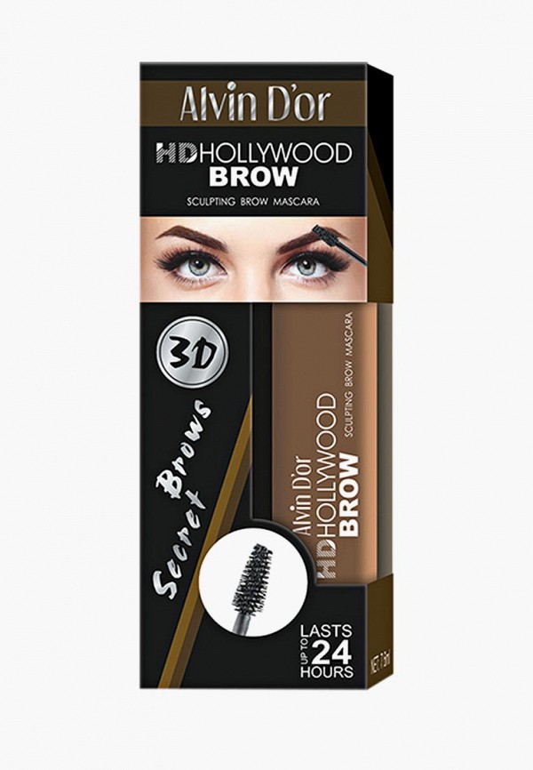 

Тушь для бровей Alvin D'or, Черный, HD Hollywood Brow A тон black