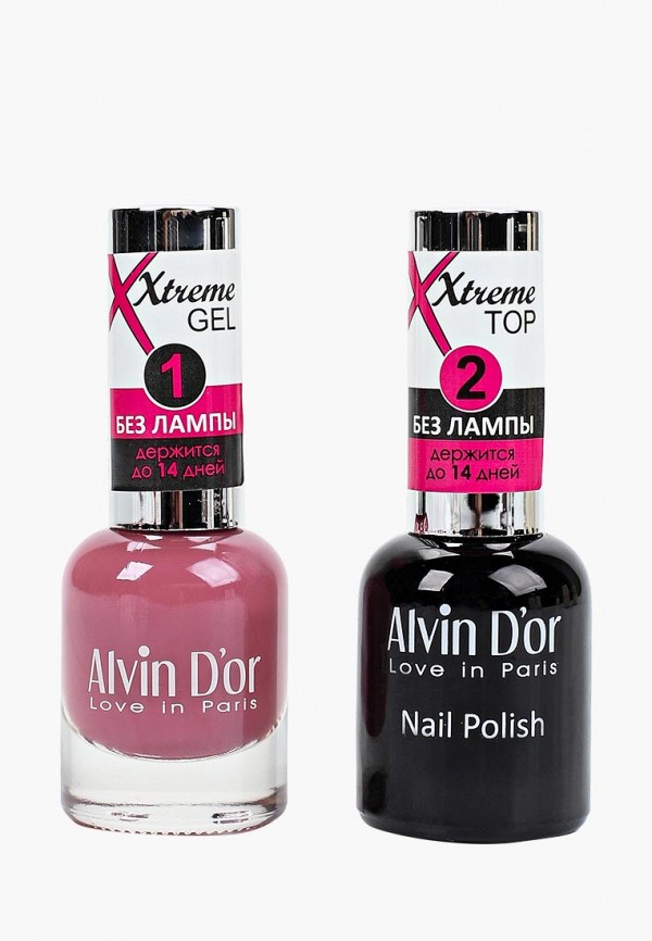 

Набор гель-лаков Alvin D'or, Прозрачный, Гель Xtreme extreme (Лак+Top) 2х15мл.5249 тон MIX 49