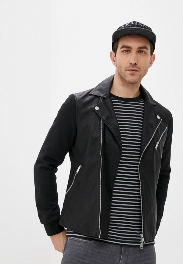 

Куртка кожаная Armani Exchange, Черный