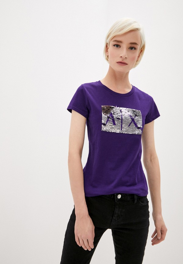 

Футболка Armani Exchange, Фиолетовый, Armani Exchange AR037EWJUOU2