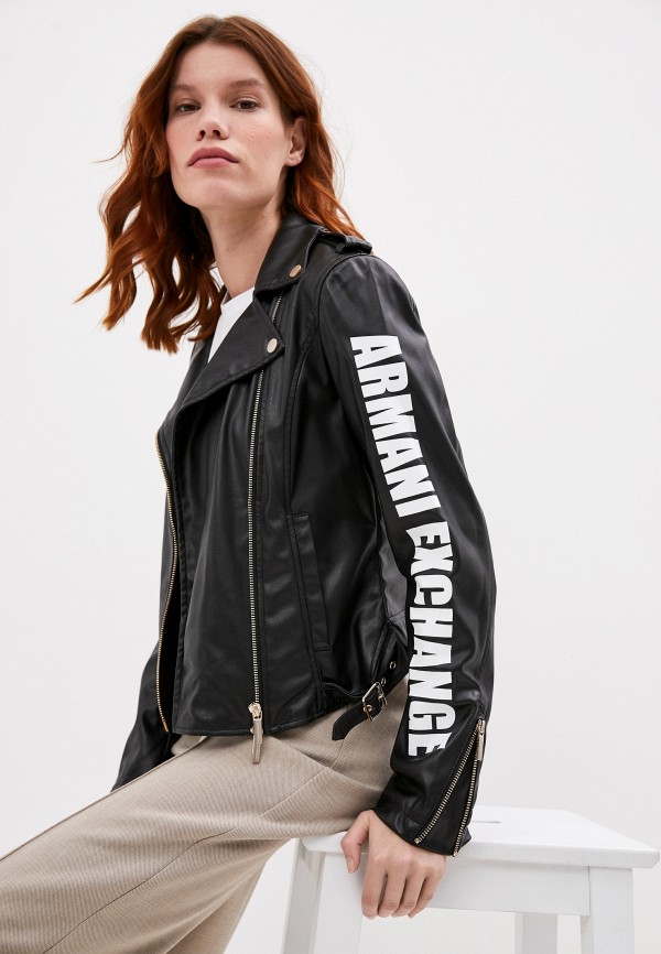

Куртка кожаная Armani Exchange, Черный, Armani Exchange AR037EWJUPJ5