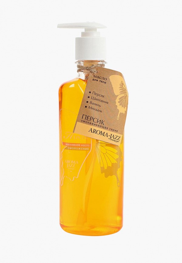 

Масло массажное Aroma Jazz, Оранжевый, омолаживающее "Персик" 350 мл.