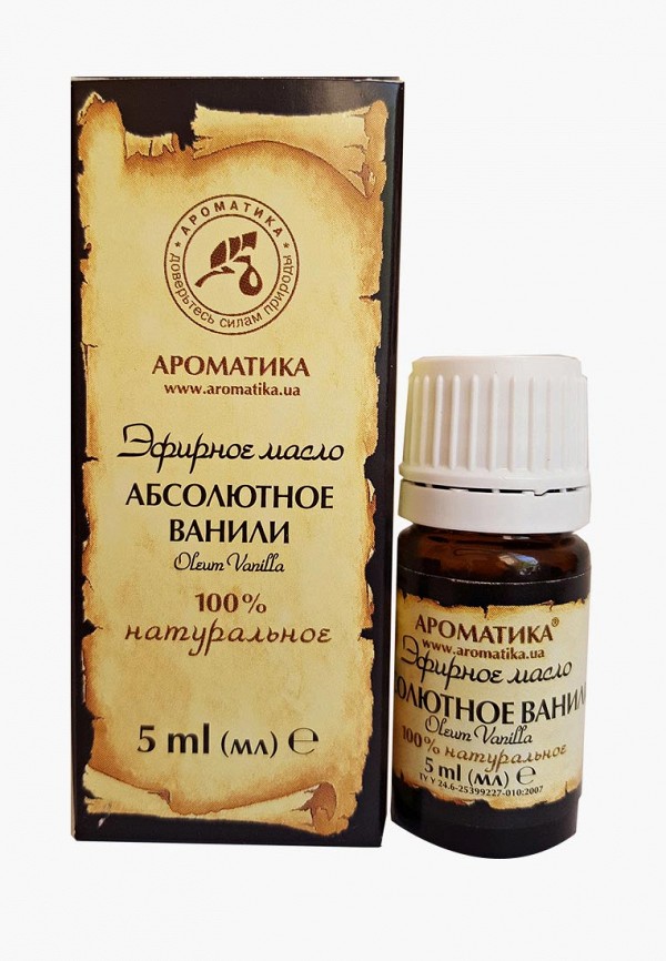 

Масло для тела Ароматика, Прозрачный, эфирное ванильное 5 мл