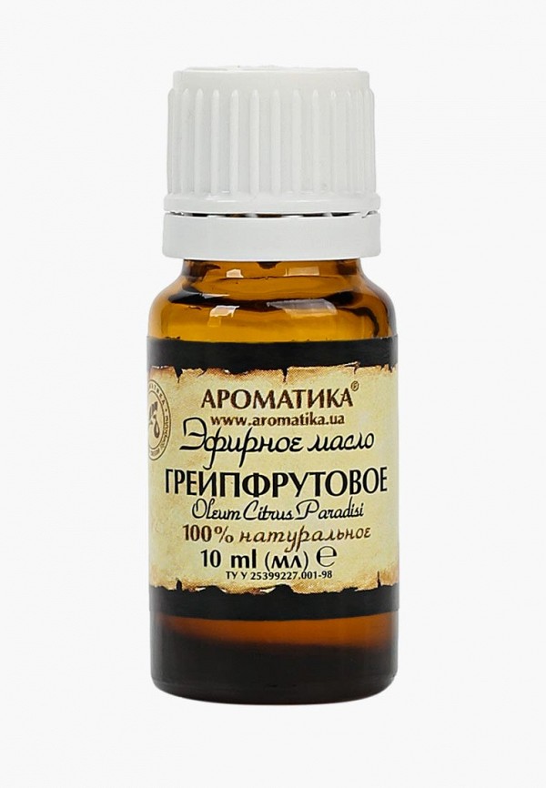 

Масло для тела Ароматика, Прозрачный, эфирное грейпфрутовое, 10 мл