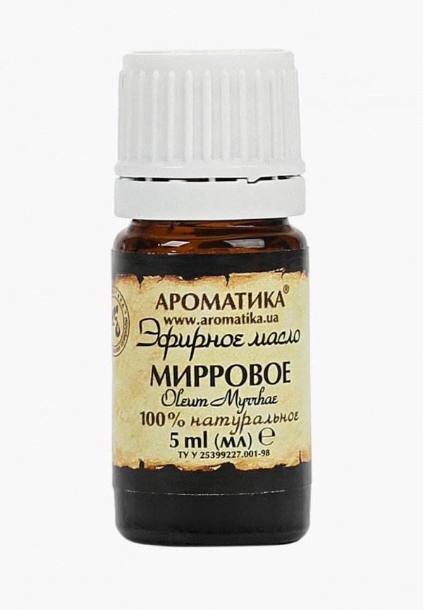 

Масло для тела Ароматика, Прозрачный, эфирное мирровое 5 мл