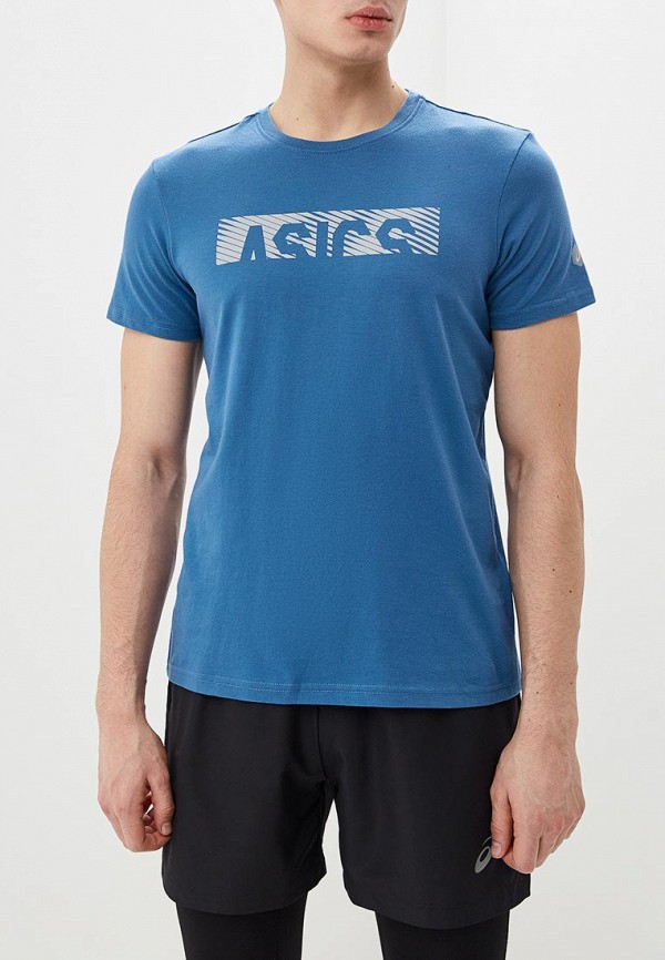 

Футболка ASICS, ESNT DIAGONAL SS TOP, Синий