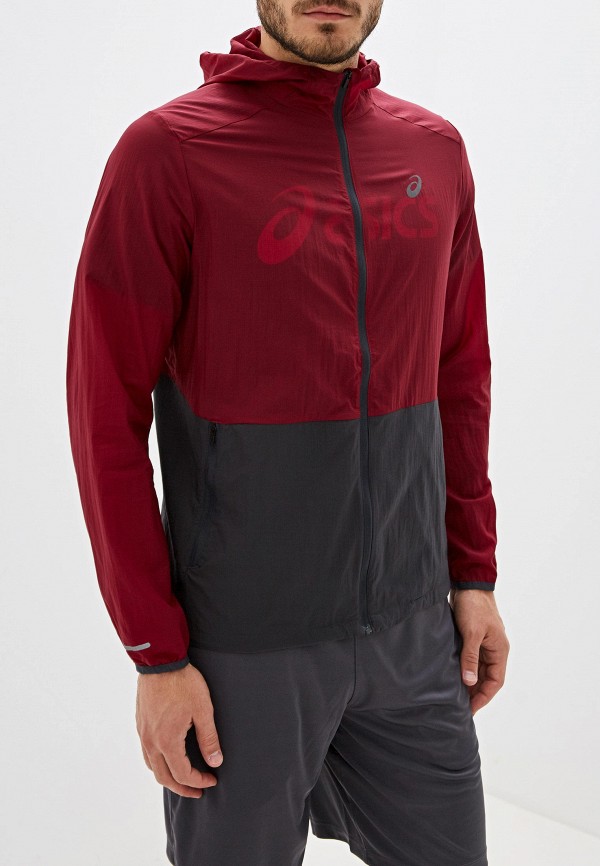

Ветровка ASICS, PACKABLE JACKET, Бордовый