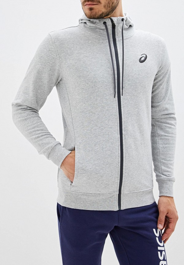 

Толстовка ASICS, Серый, ASICS CHEST LOGO FZ HOODIE