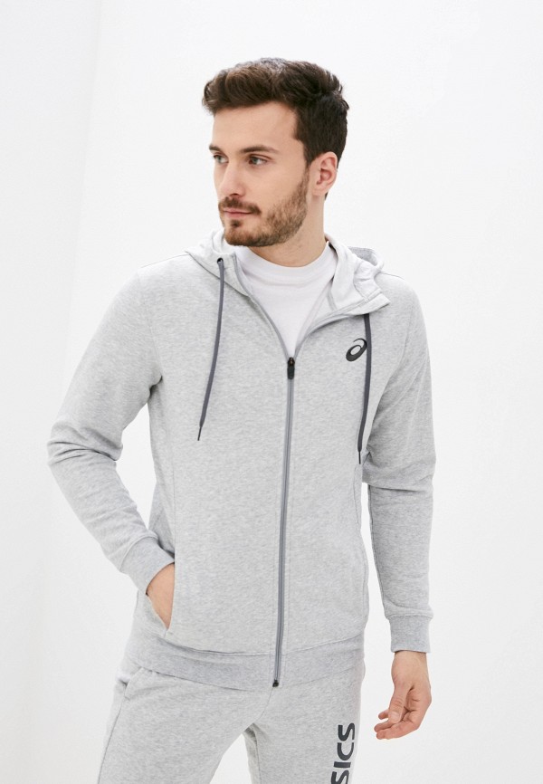 

Толстовка ASICS, Серый, ASICS CHEST LOGO FZ HOODIE