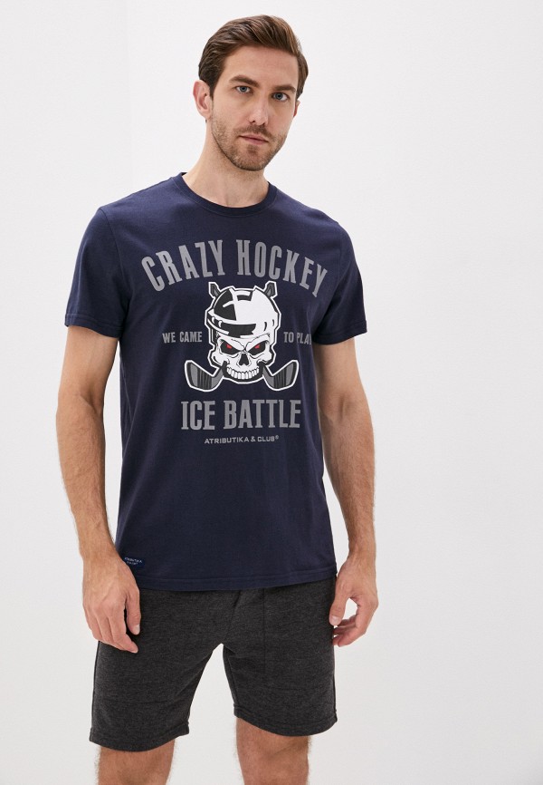 

Футболка Atributika & Club™, Синий, Crazy Hockey