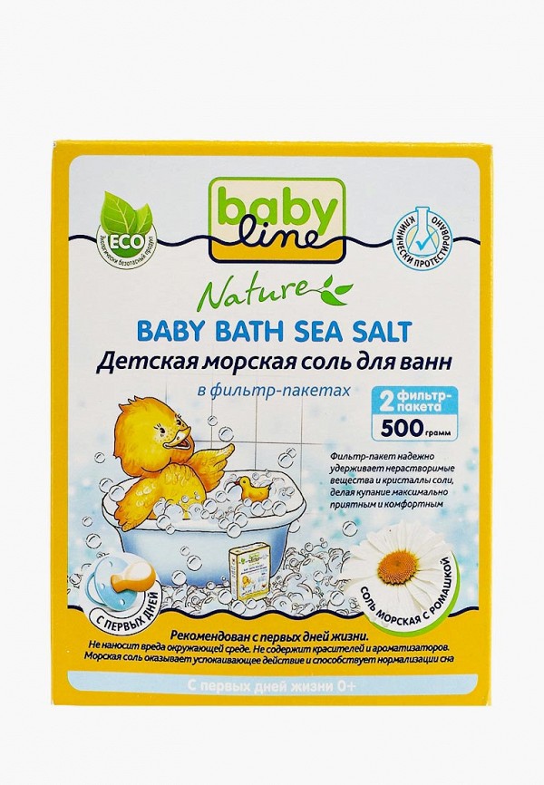 

Соль для ванн Babyline, Детская с ромашкой в фильтр пакетах, 500 г