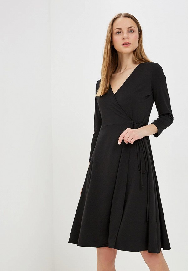 

Платье Banana Republic, LS KNIT WRAP DRESS, Черный