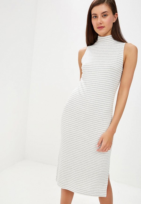 

Платье Banana Republic, Серый, SL KNIT RIB MOCK NECK DRESS