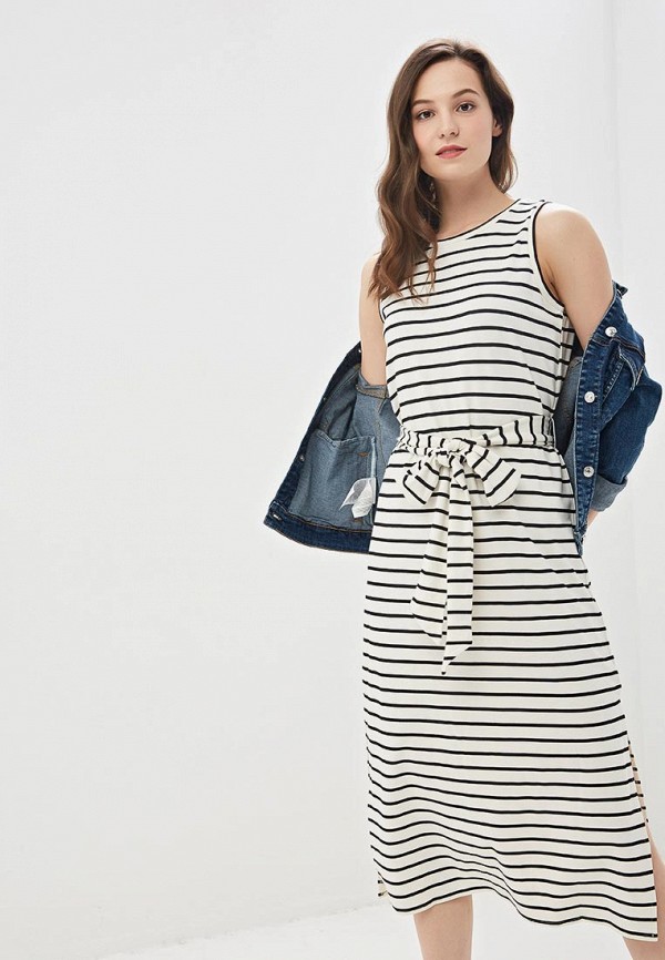 

Платье Banana Republic, Белый, SL STRIPE TIE WAIST COLUMN DRESS