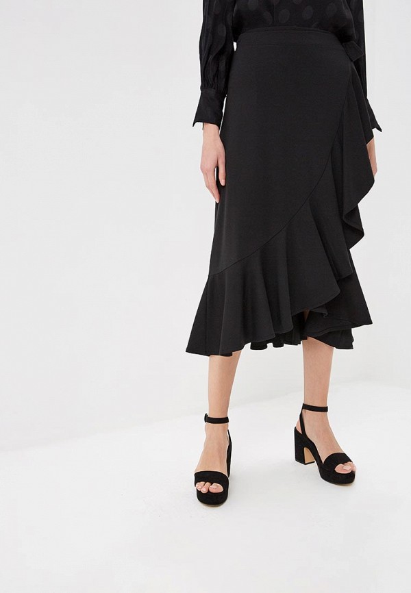 

Юбка Banana Republic, KNIT FLOUNCE MIDI WRAP SKIRT, Черный