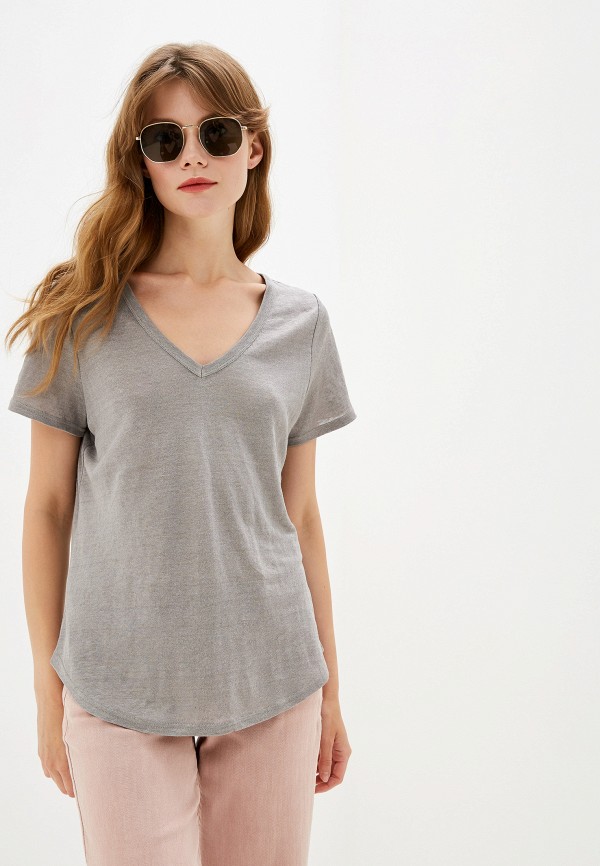 

Футболка Banana Republic, I LINEN FOIL VEE SPR19, Серый