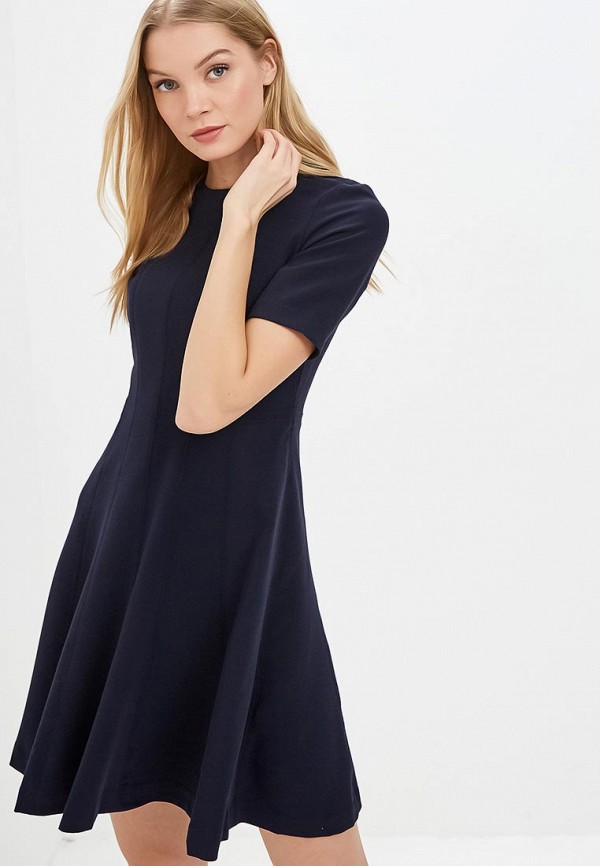 

Платье Banana Republic, SS LINEAR SEAMED FNF DRESS, Синий