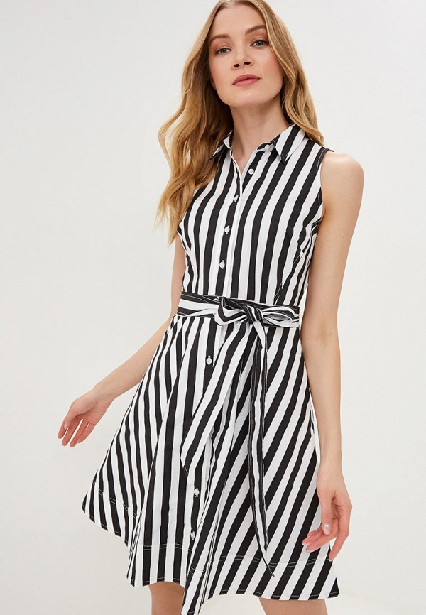 

Платье Banana Republic, Черный, J LS SHIRTDRESS STRIPE