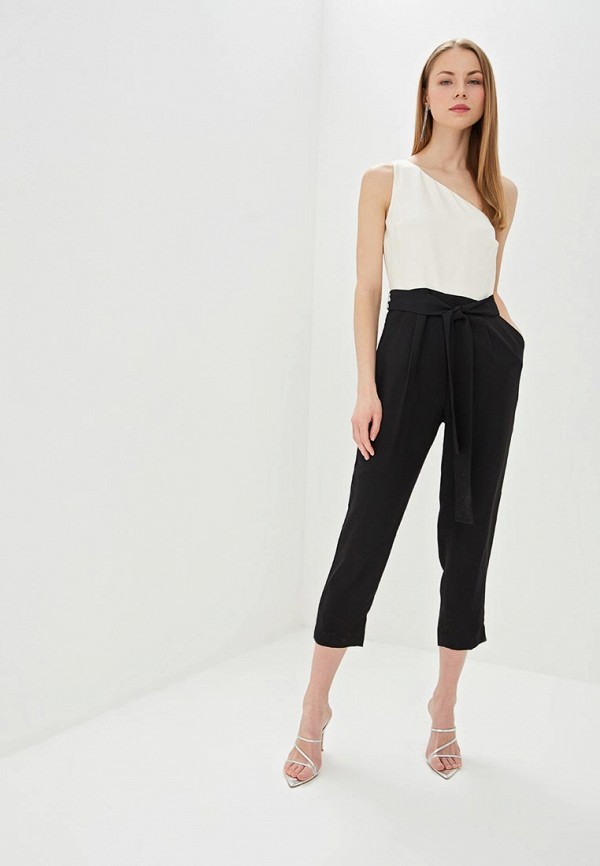 

Комбинезон Banana Republic, ONE SHLDR CROPPED COLORBLOCKED JUMPSUIT, Черный