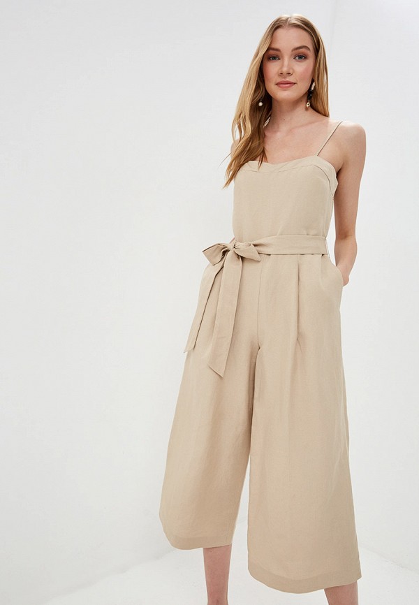 

Комбинезон Banana Republic, SL STRAPPY LINEN JUMPSUIT SOLID, Бежевый