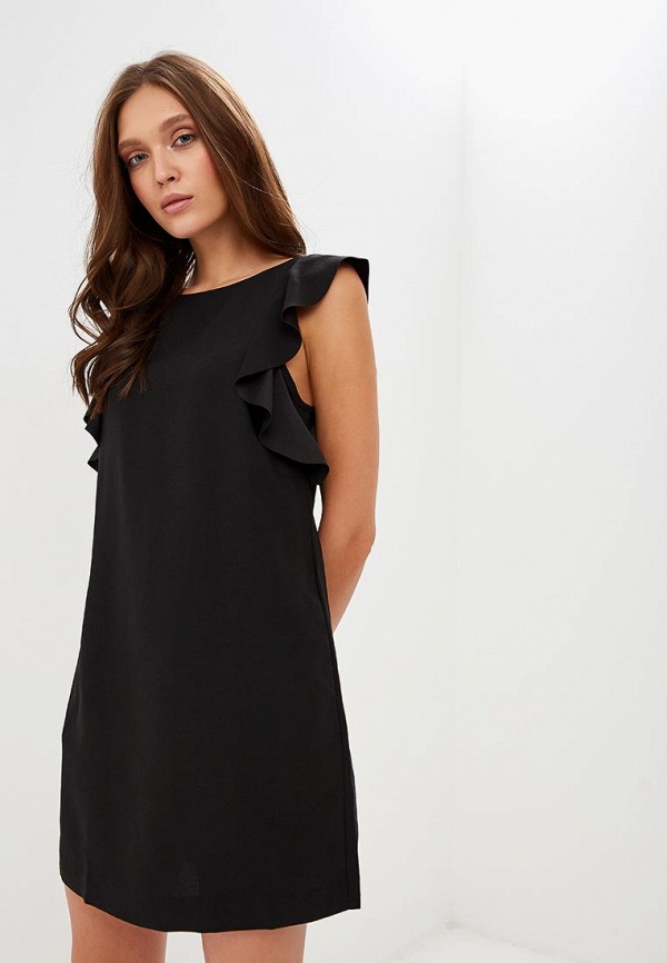 

Платье Banana Republic, SL SOLID RUFFLE SHOULDER SHIFT, Черный