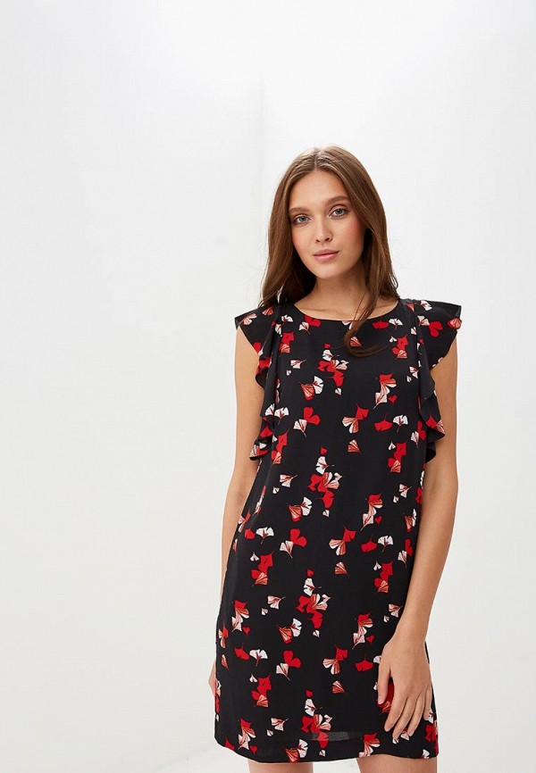 

Платье Banana Republic, SL PRINT RUFFLE SHOULDER SHIFT, Черный