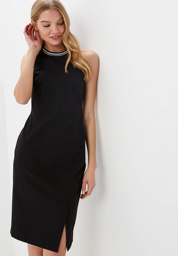 

Платье Banana Republic, Черный, SL RIB TRIM SHEATH DRESS