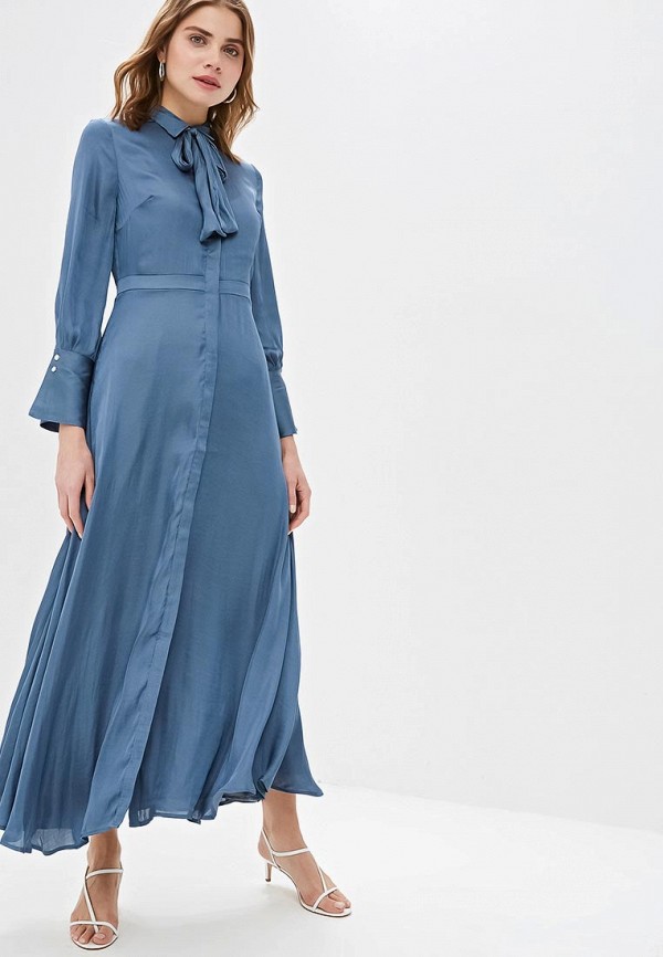 

Платье Banana Republic, I MAXI SAVANNAH DRESS W NECK TIE, Синий