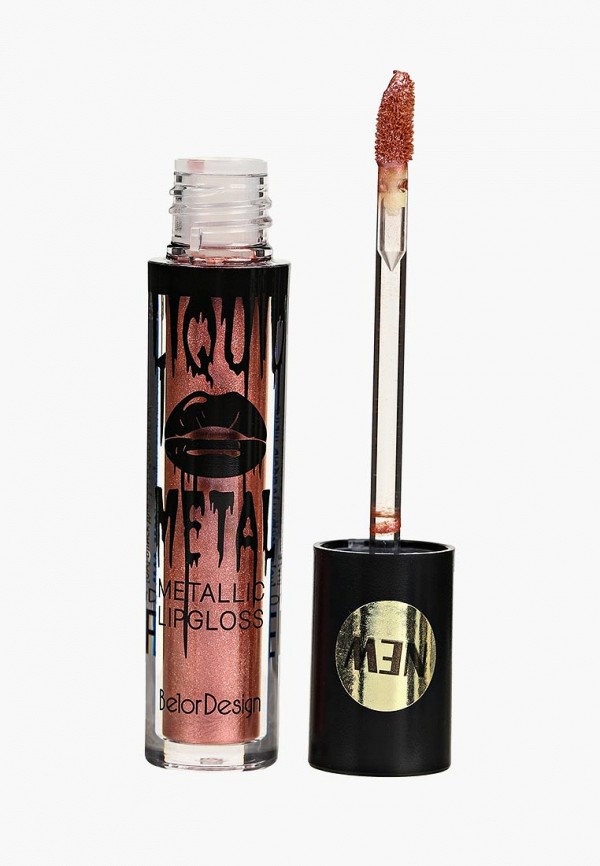 

Блеск для губ BelorDesign, Розовый, Liquid Metal т.6 персиковый, 4,6 г