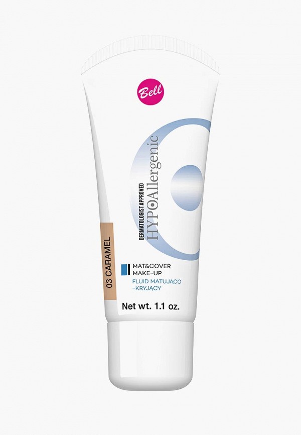 Тональное средство Bell Hypoallergenic. Матирующее Гипоаллергенное Mat&cover Make-up Тон 03
