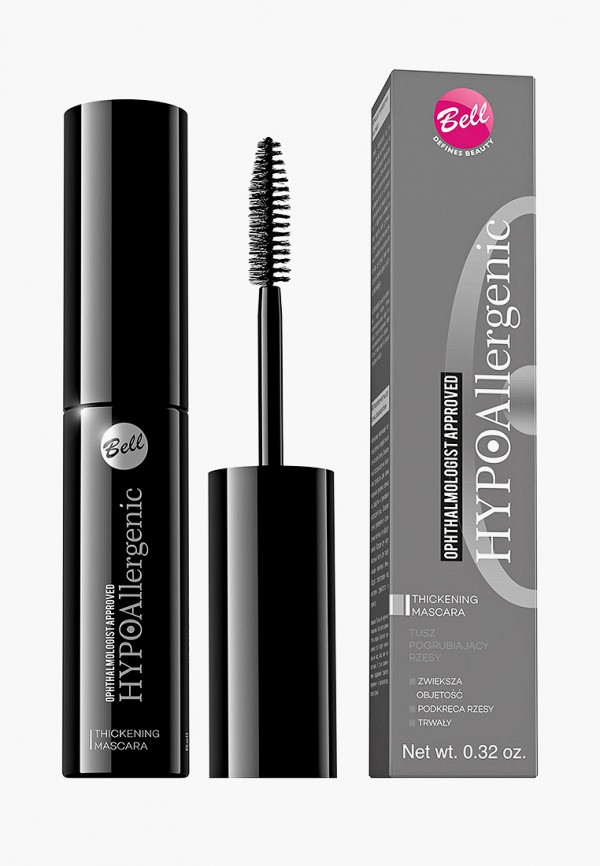 

Тушь для ресниц Bell, Черный, Придающая Объем Гипоаллергенная Thickening Mascara