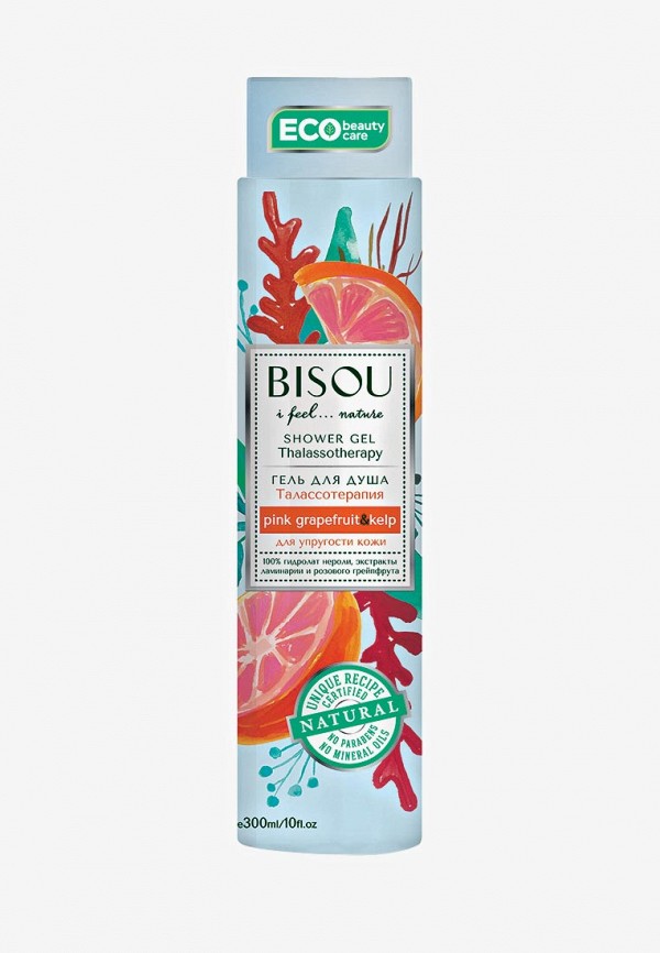 

Гель для душа Bisou, Прозрачный, Талассотерапия Грейпфрут-ламинария/для упругости кожи, 300 мл