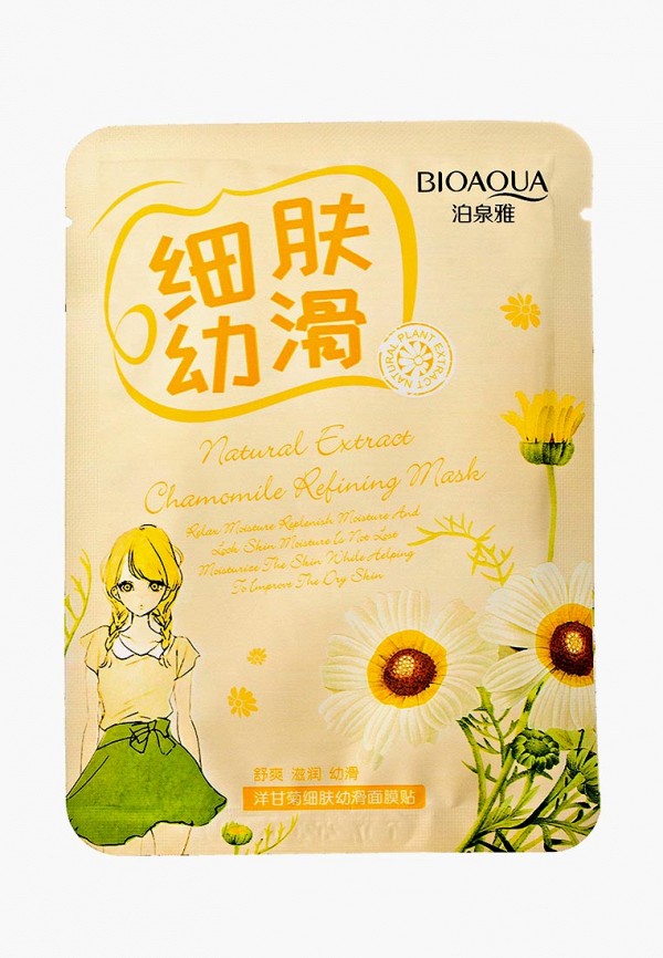 

Маска для лица Bioaqua, Прозрачный, Очищающая с экстрактом ромашки Natural Extract 30 грамм