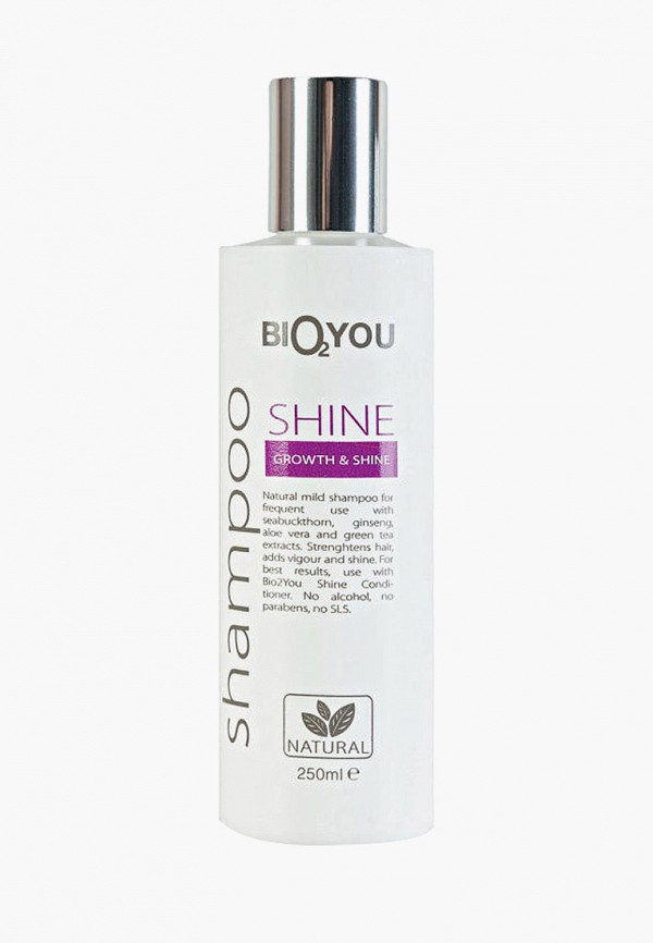 

Шампунь Bio2you, Прозрачный, SHINE, для блеска и роста волос, 250 мл