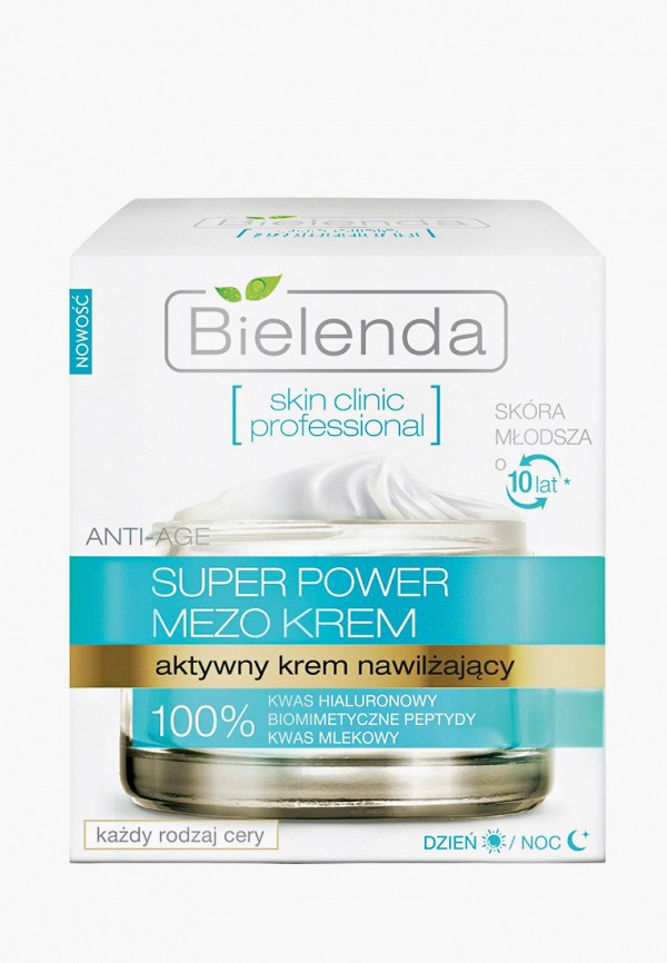 

Крем для лица Bielenda, Прозрачный, SKIN CLINIC PROFESSIONAL, увлажняющий ANTI-AGE дневной/ночной (Гиалуроновая и Молочная кислота), 50 мл
