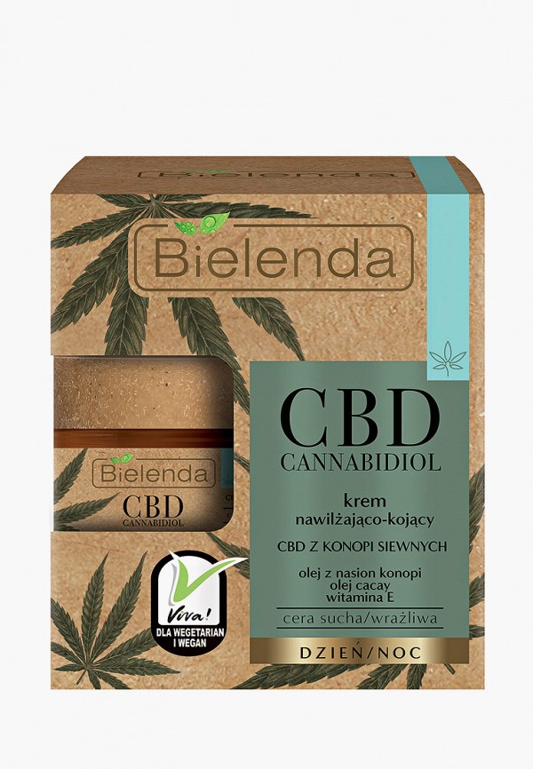 

Крем для лица Bielenda, Прозрачный, увлажняющий и успокаивающий с CBD из семян конопли для сухой, чувствительной кожи Cannabidiol, 50 мл