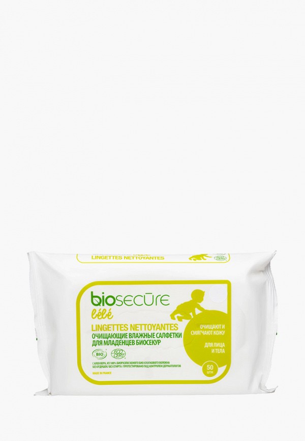 

Влажные салфетки Biosecure, Белый, для младенцев, 50 шт
