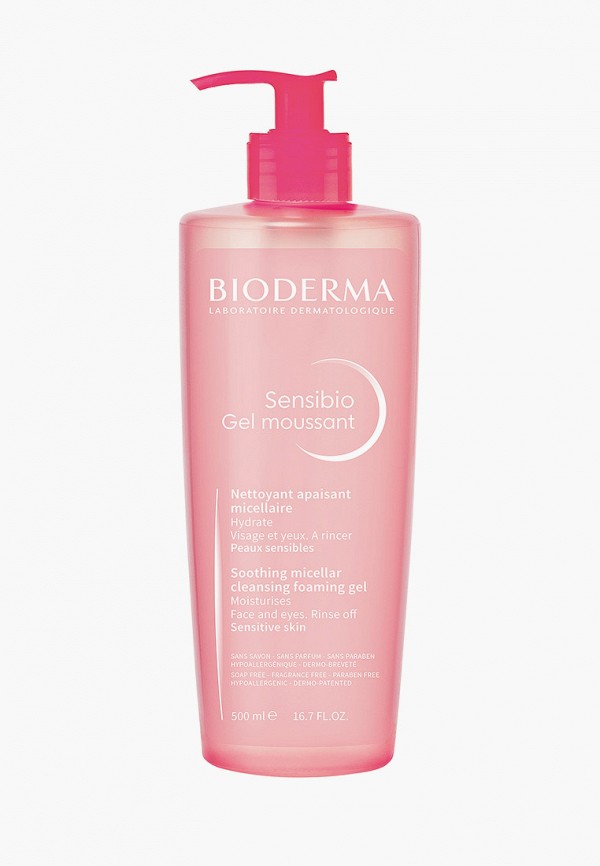 

Гель для умывания Bioderma, Прозрачный, Сенсибио, 500 мл