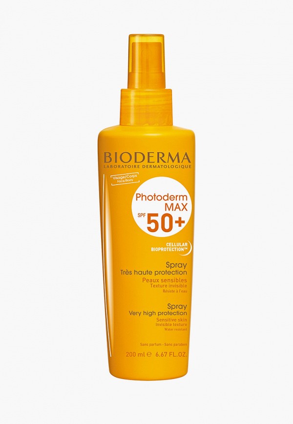 

Спрей солнцезащитный Bioderma, Прозрачный, Фотодерм MАХ SPF 50+, 200 мл