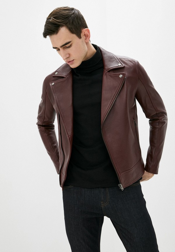 

Куртка кожаная Blouson, Бордовый