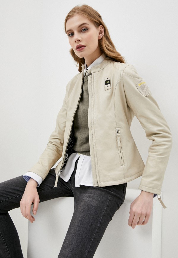 

Куртка кожаная Blauer USA, Бежевый