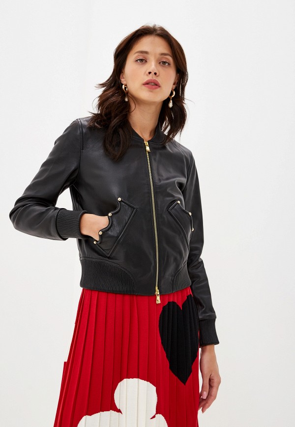 

Куртка кожаная Boutique Moschino, Черный