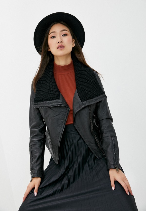 

Куртка кожаная B.Style, Черный, B.Style BS002EWKLEA1
