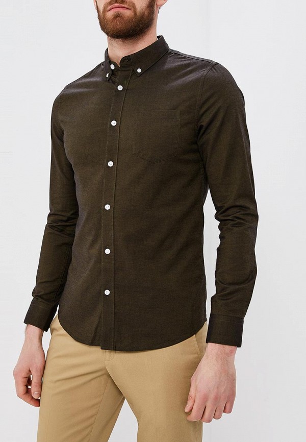 

Рубашка Burton Menswear London, Burton Menswear London BU014EMAWHW0, Хаки