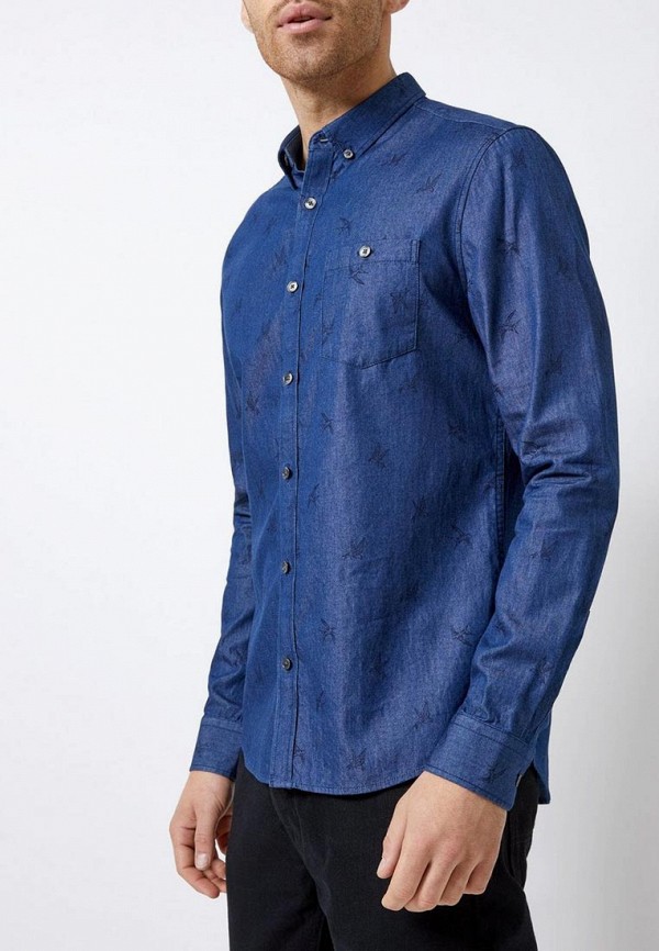 

Рубашка Burton Menswear London, Синий, Burton Menswear London BU014EMEHWD8