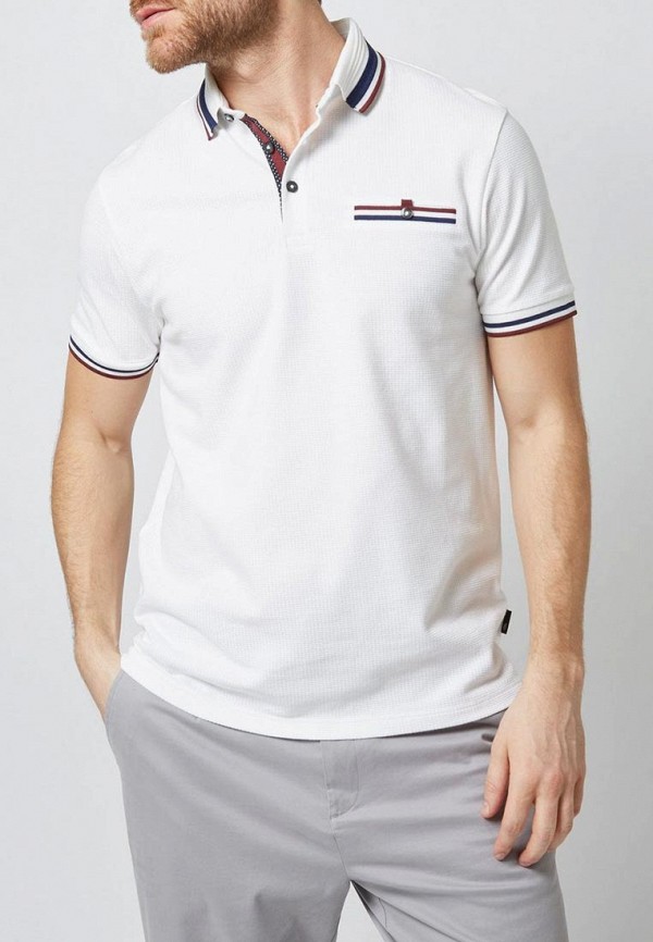 

Поло Burton Menswear London, Burton Menswear London BU014EMESUV4, Белый