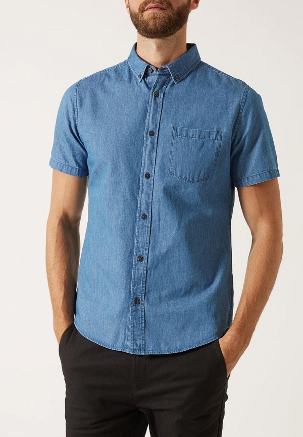 

Рубашка джинсовая Burton Menswear London, Burton Menswear London BU014EMEYHV5, Синий