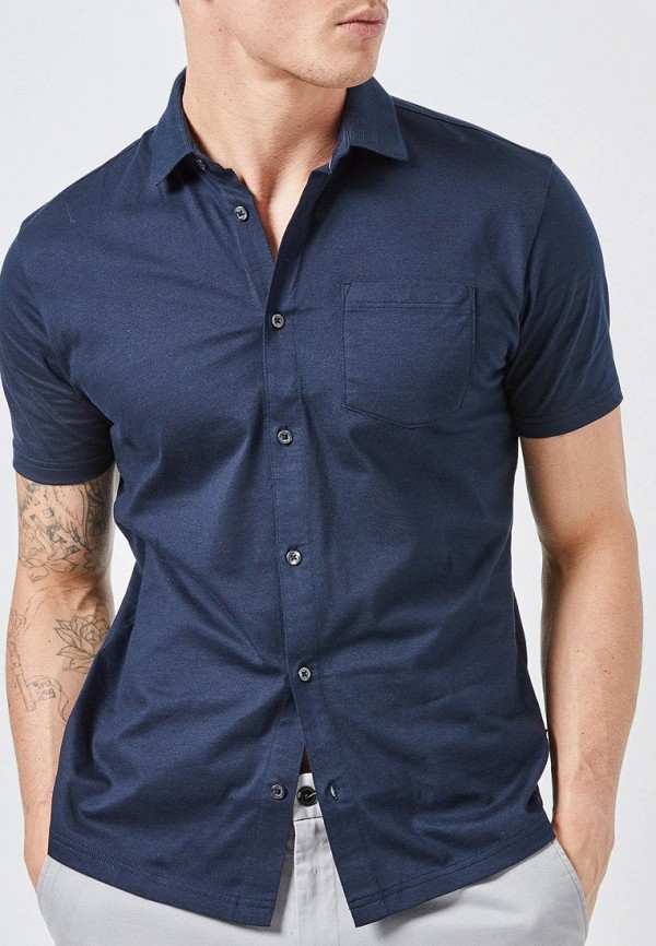 

Рубашка Burton Menswear London, Burton Menswear London BU014EMFWZK7, Синий