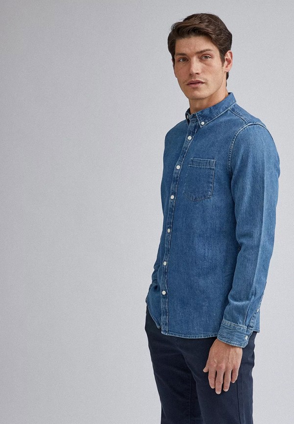 

Рубашка Burton Menswear London, Синий, Burton Menswear London BU014EMIHZE0